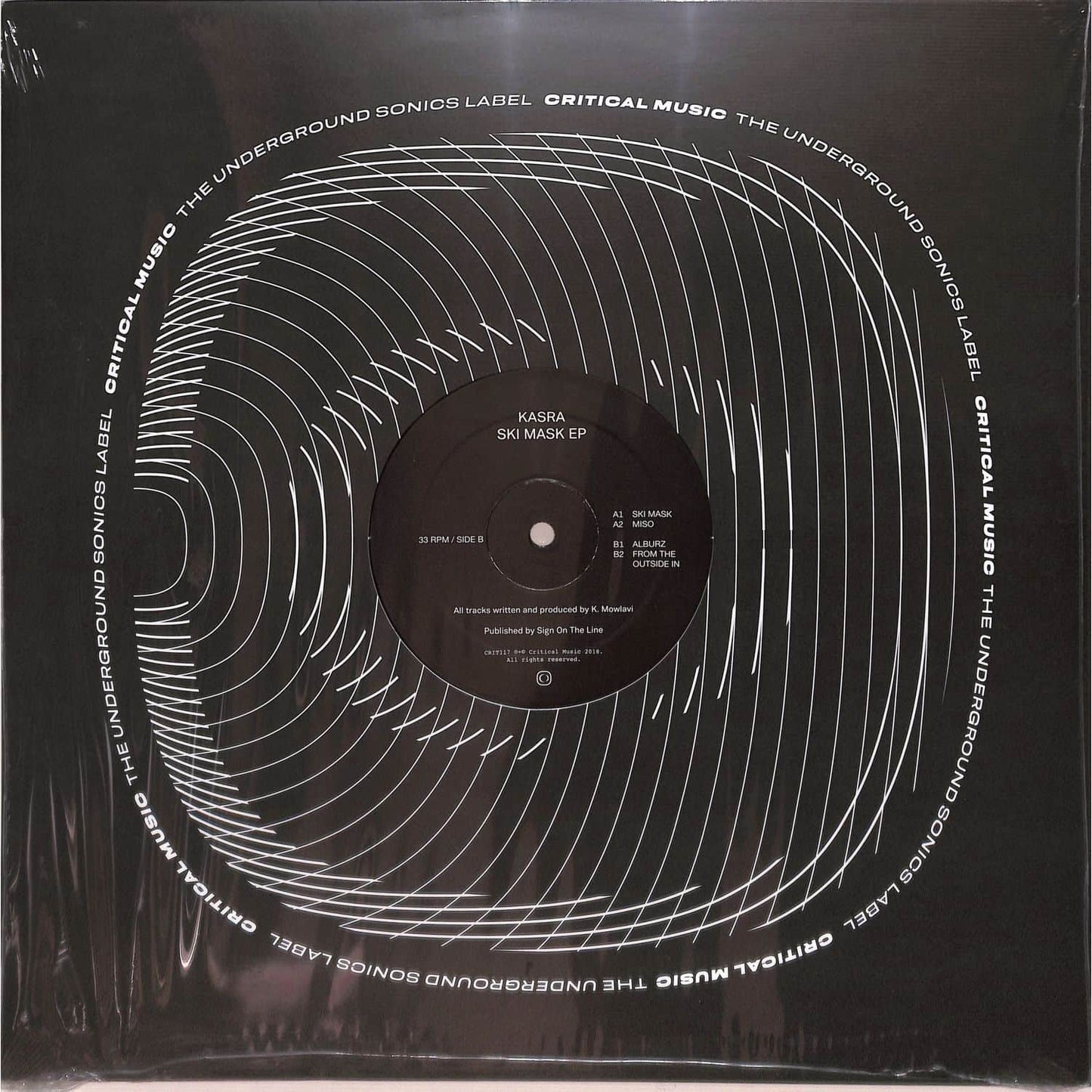 Triple Vision KASRA vinyl record with colorful cover art, featuring the Ski Mask EP design and back cover details.