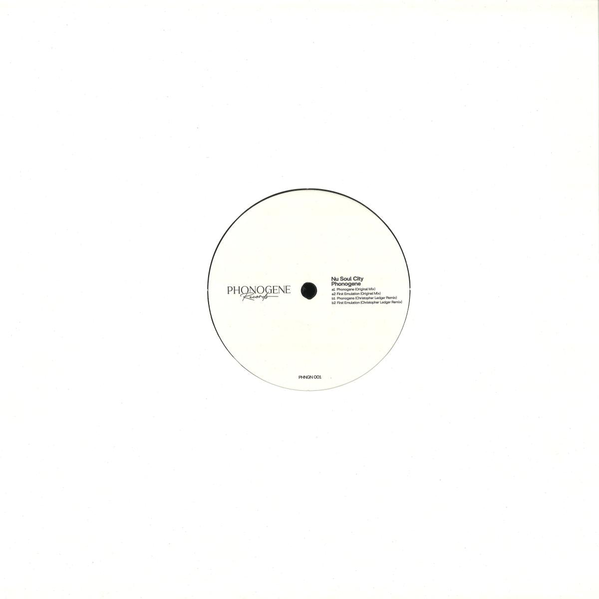 Back cover of Vinyl Future NU CITY SOUL by Christopher Ledger vinyl record, showing album artwork and track information.