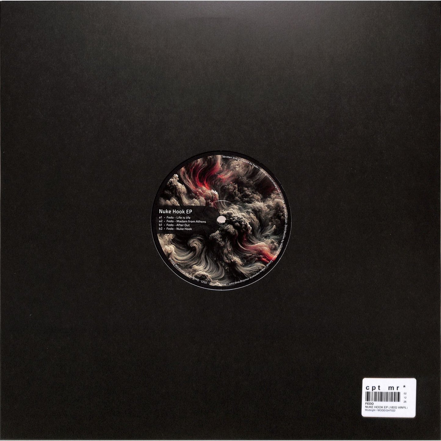 Triple Vision FEDO NUKE HOOK EP vinyl record with colorful abstract artwork on the back cover.