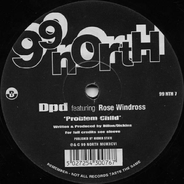Second Hand vinyl record featuring DPD with Rose Windross for "Sign Your Name / Problem Child," showing the back cover artwork.