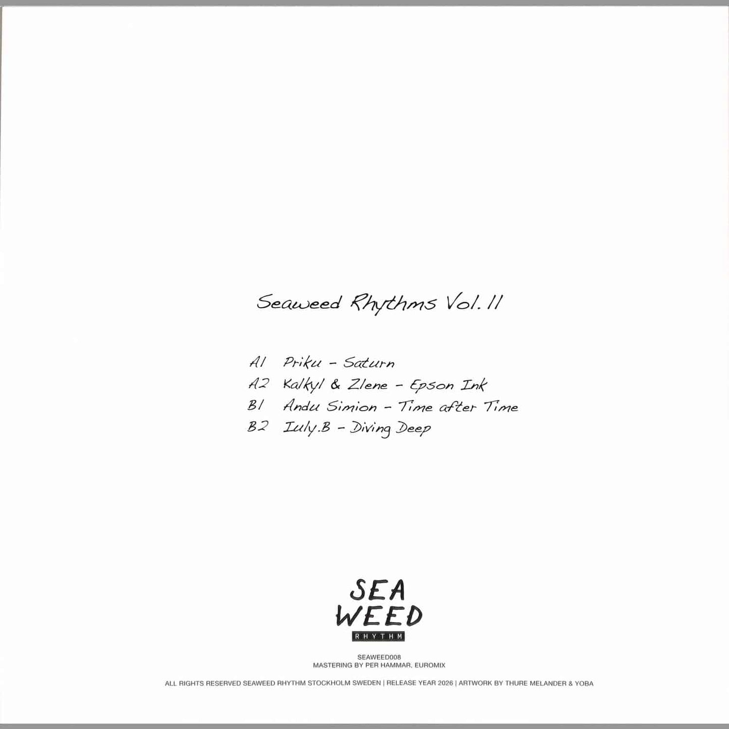 PRIKU, ZLENE & KALKYL, ANDU SIMION, IULY.B – SEAWEED RHYTHMS VOL.2