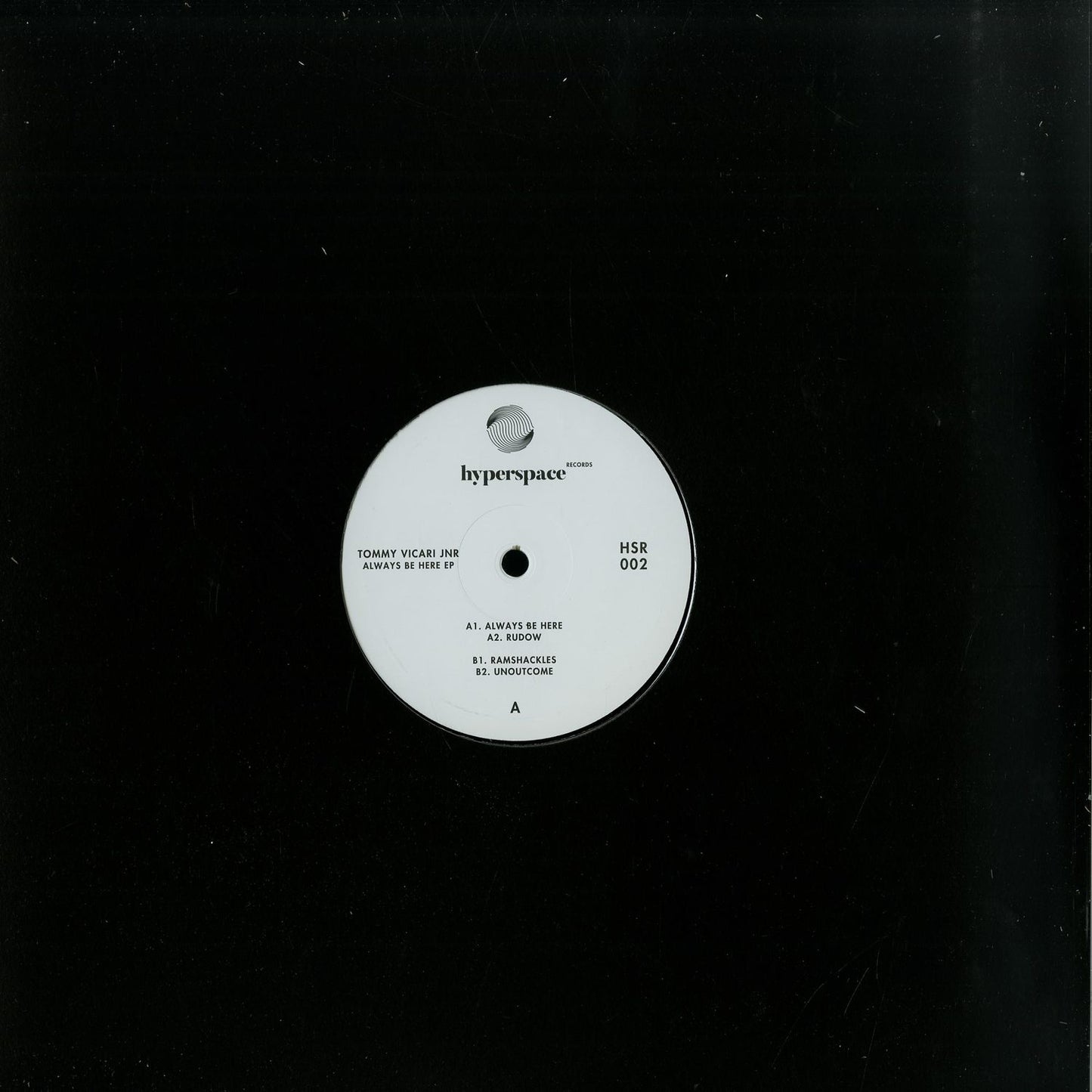 Decks vinyl record by Tommy Vicari Jr. titled "Always Be Here" with a black album cover featuring minimal art.