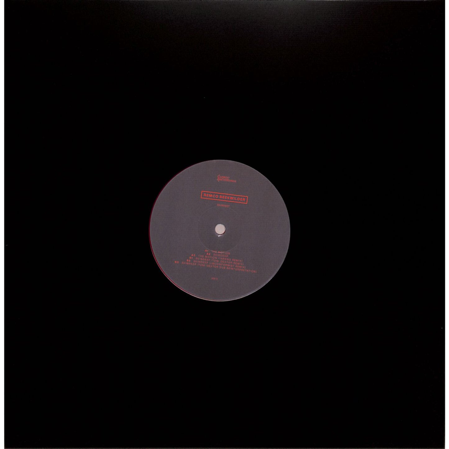 Decks vinyl record "Unconformist" by Remco Beekwilder, Tarkno, Toni Dextor, Skindep EP, showing the back cover artwork.