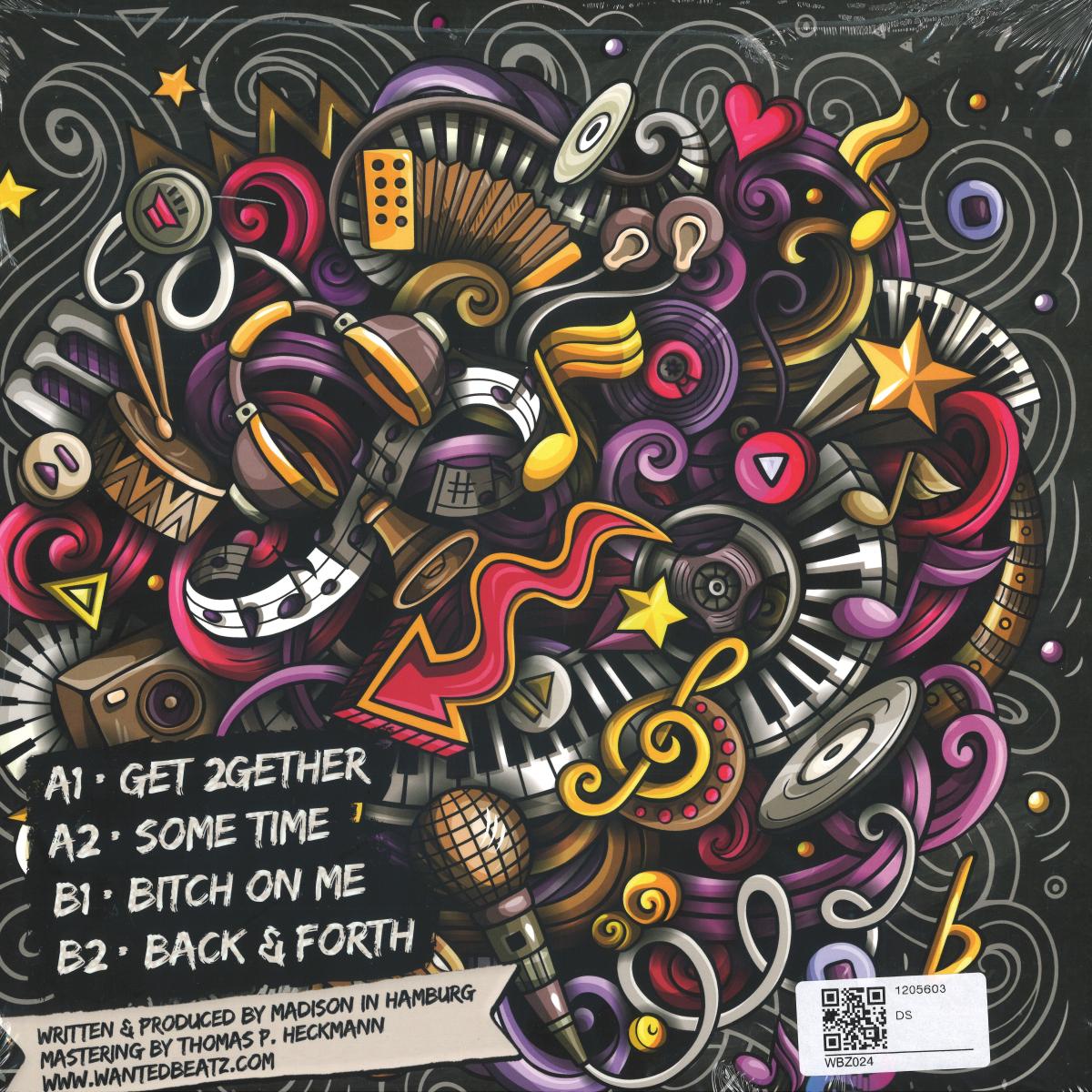 Decks MADISON Get 2Gether vinyl record, black and white album cover with artwork and artist name visible.