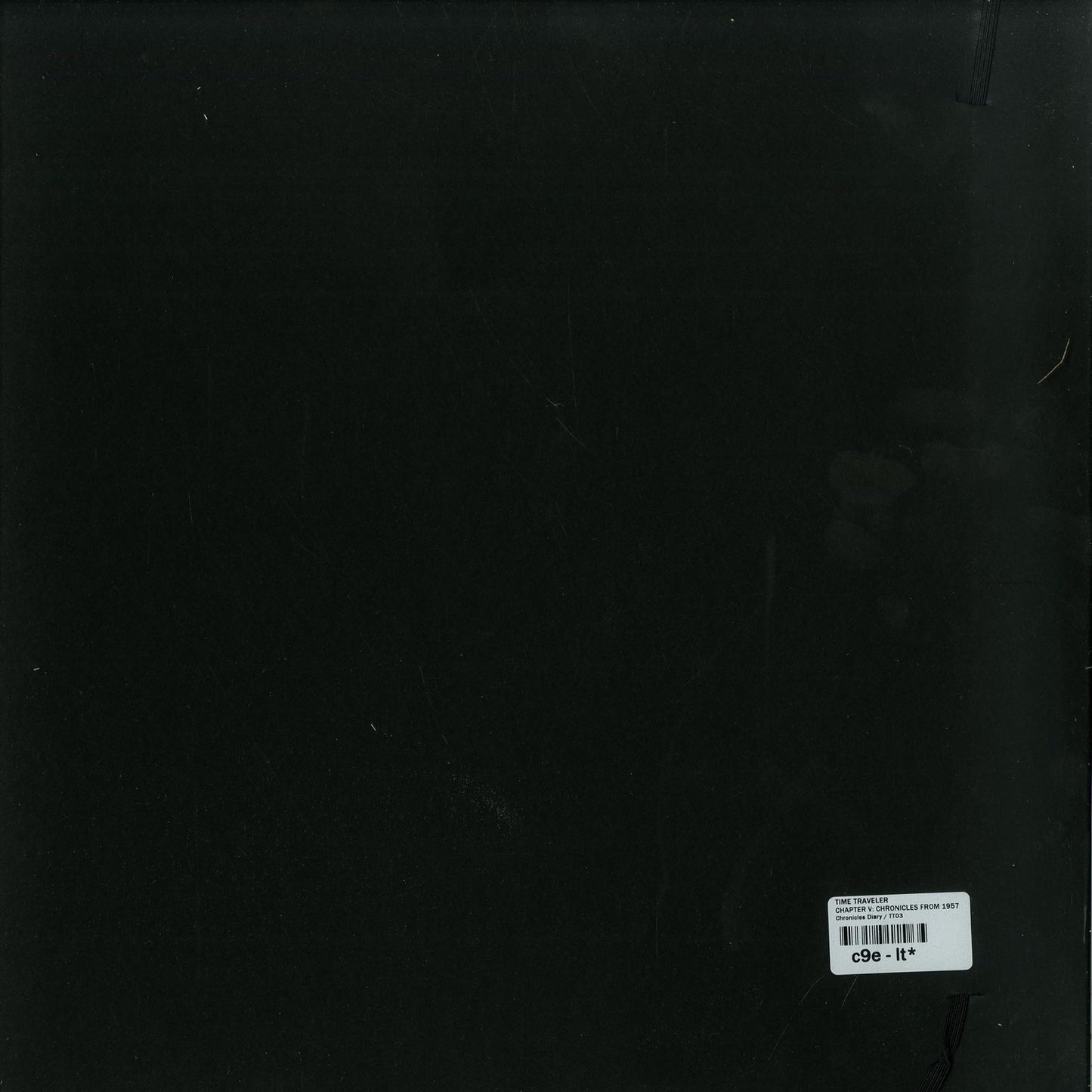 Back of Second Hand Time Traveler Chapter V vinyl record with black label and album artwork in shades of blue and white.