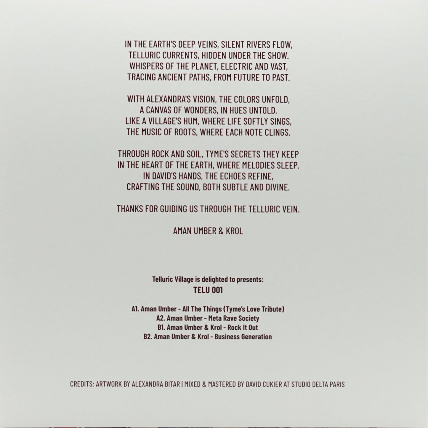 AMAN UMBER, KROL – TELU 001