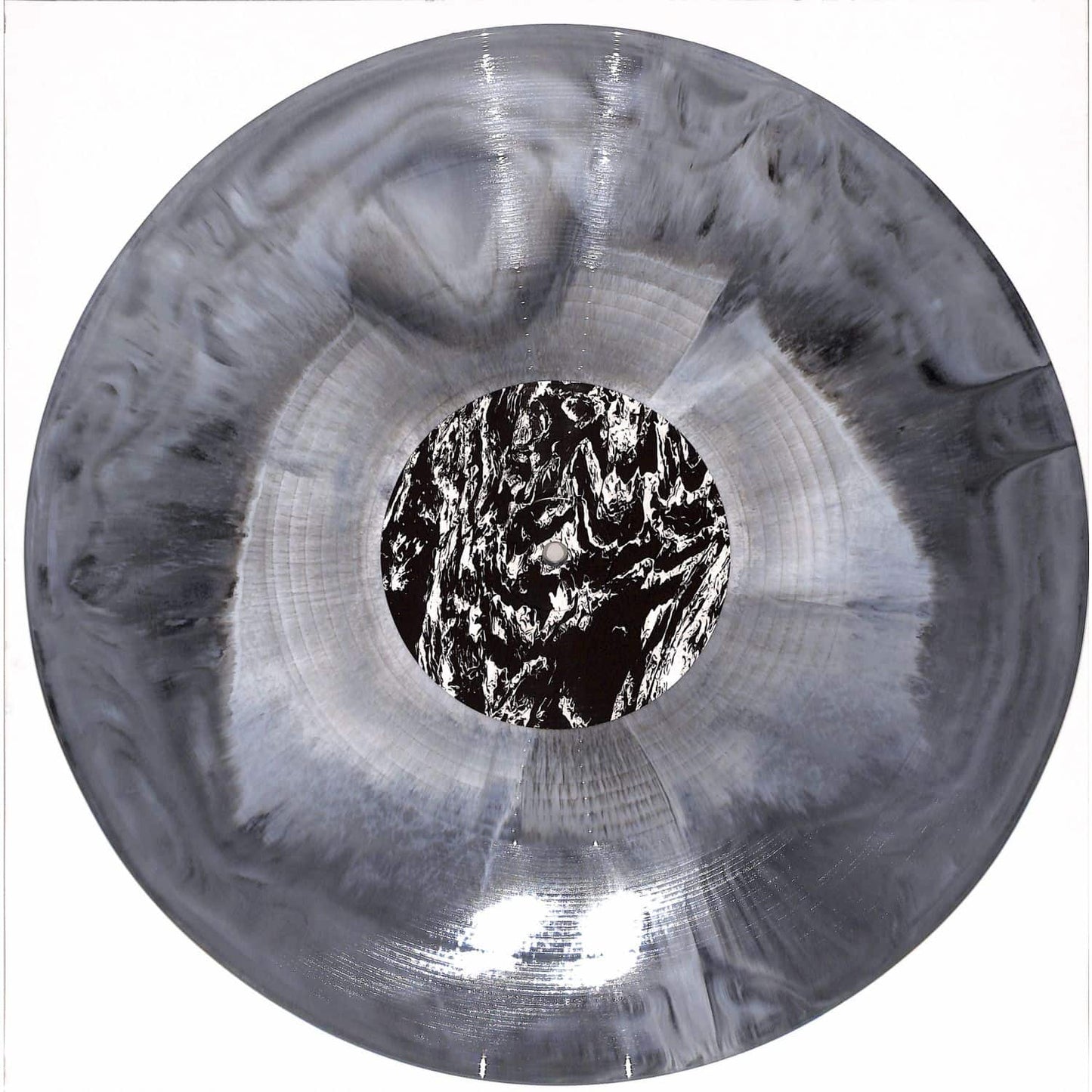 Back of Syncrophone vinyl record "My Dub EP" by Ackermann Skudge, showing the black vinyl with label artwork.