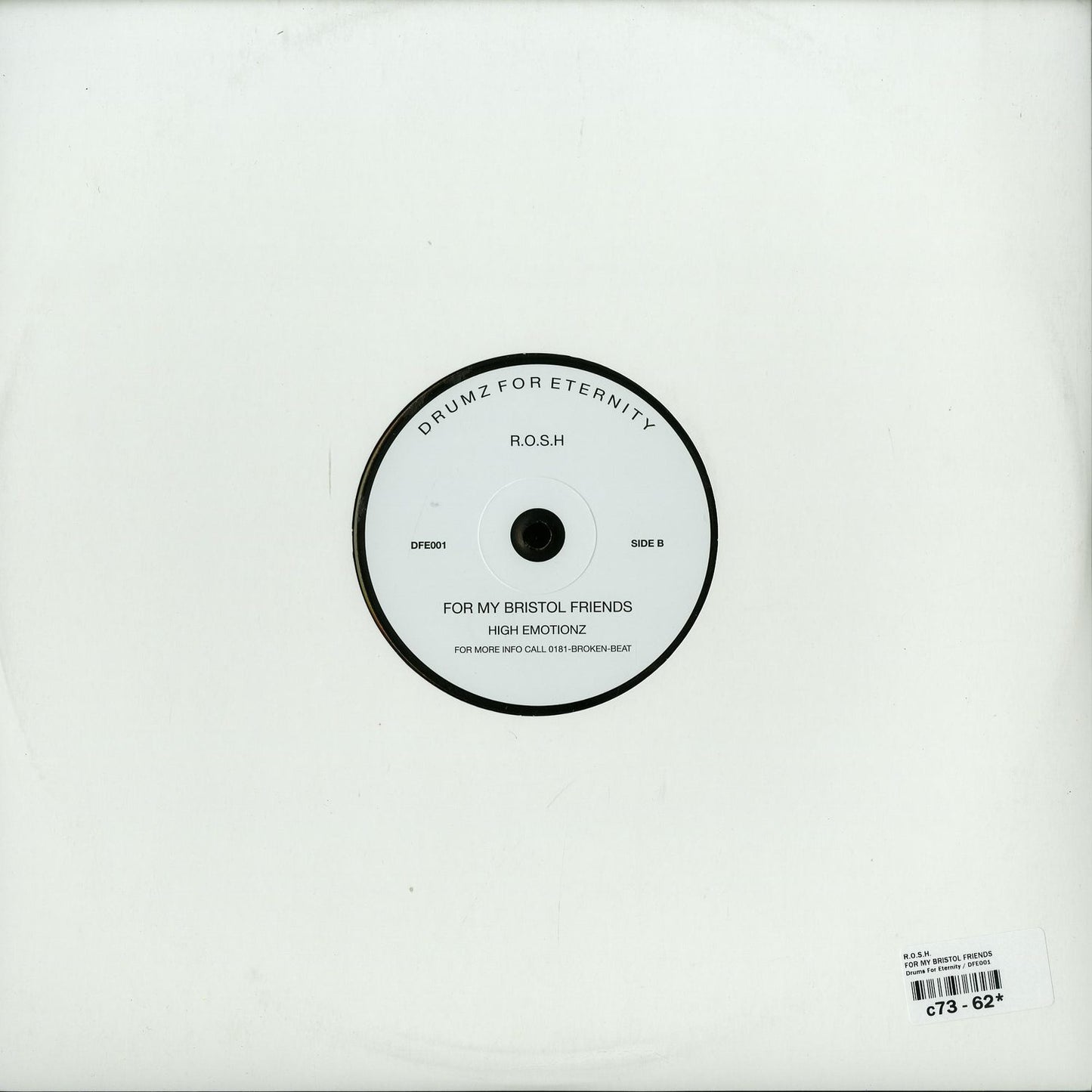 Second hand vinyl record of MARSHALL BRILL – CAFE DEL MARSH EP, showing the back cover with artwork and track details.