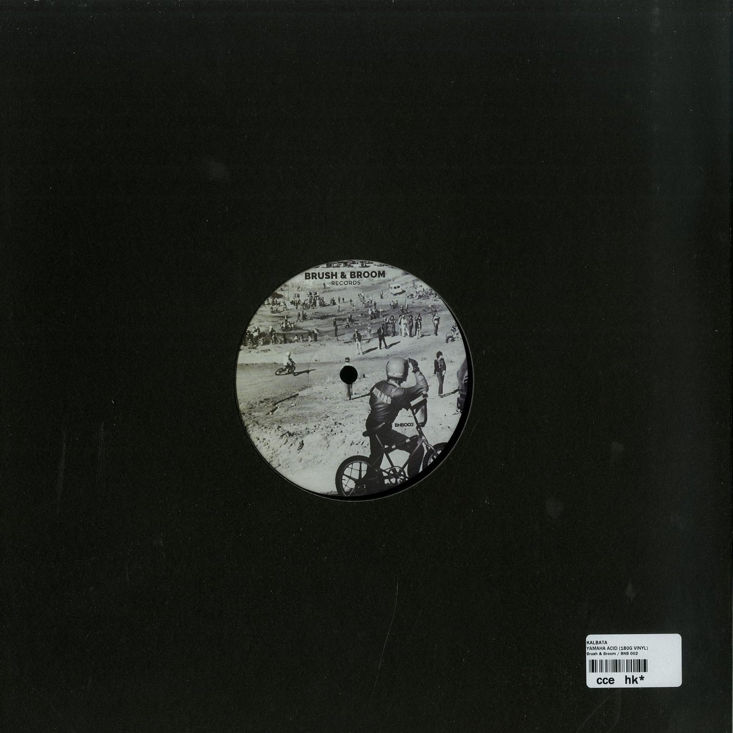 Second Hand Yamaha Acid vinyl record by KALBATA, shown with the black record and labeled side facing up.