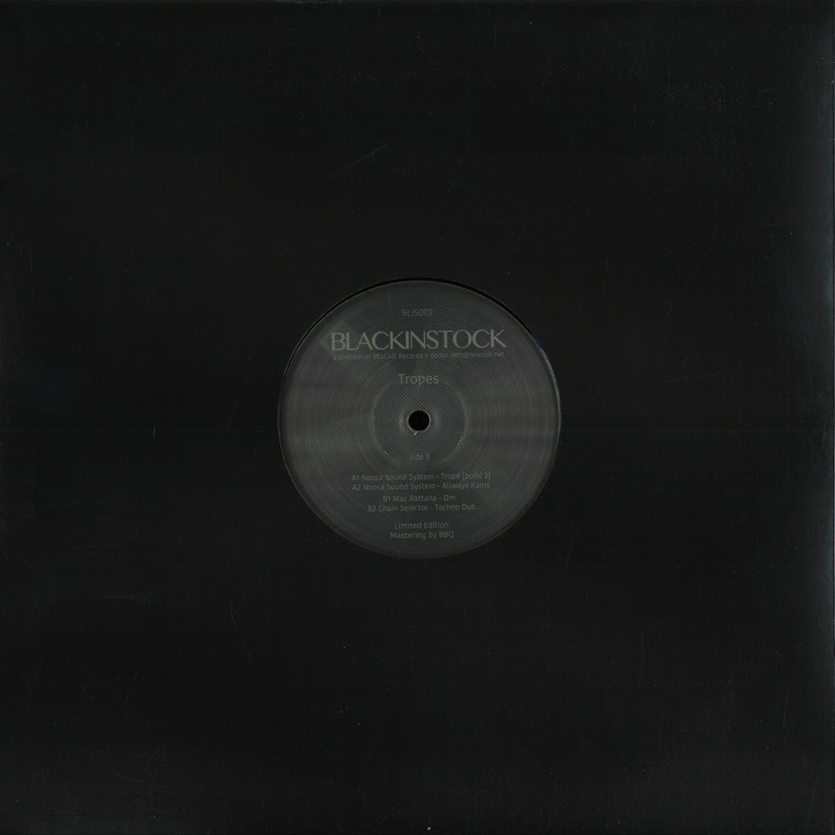 Noosa Sound System vinyl record by Mac Rattana with Chain Selector from Vinyl Future, showing the back cover design.