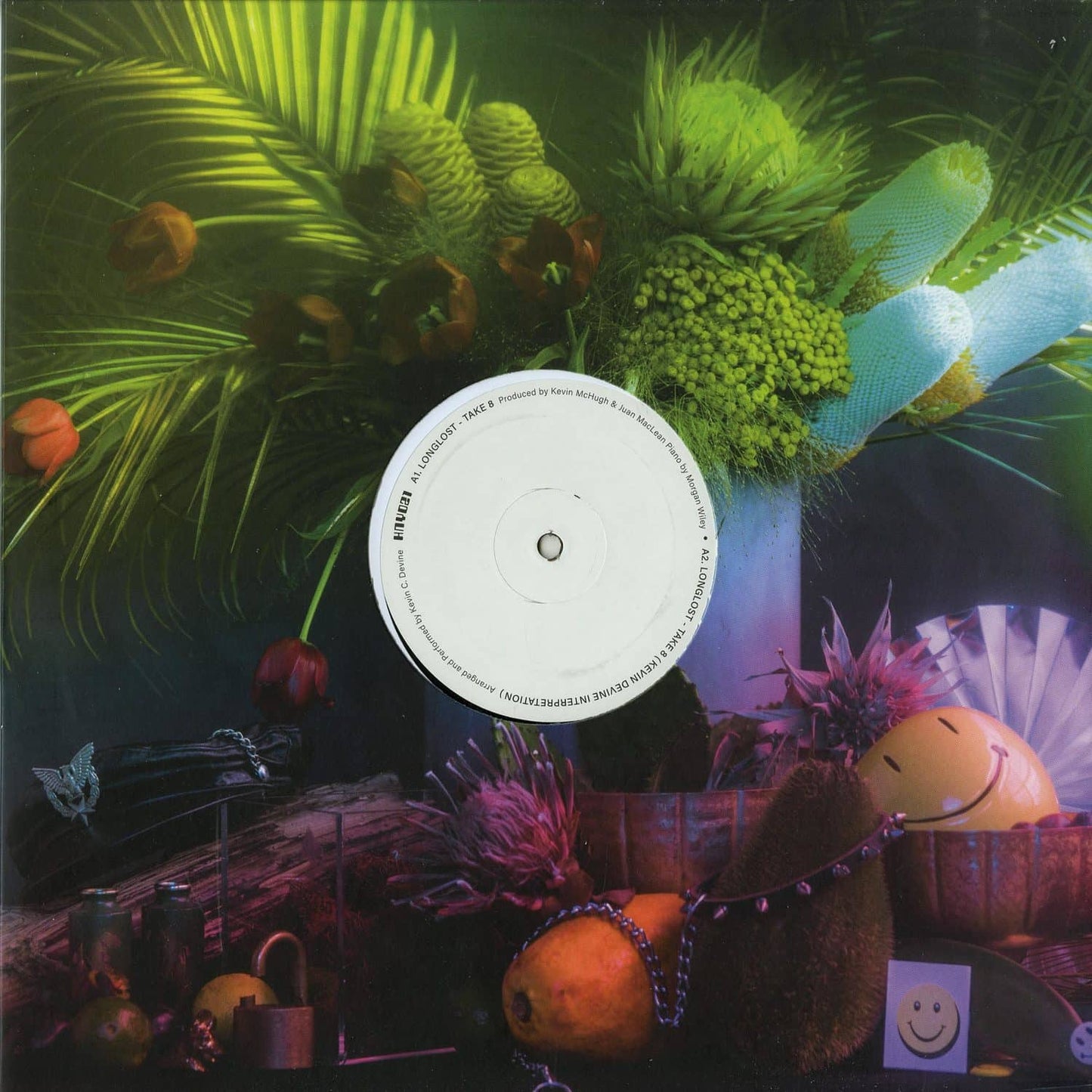 Decks Take 8 vinyl record by Longlost, Taraval & Jackie House, showing the back cover with album artwork and track listing.
