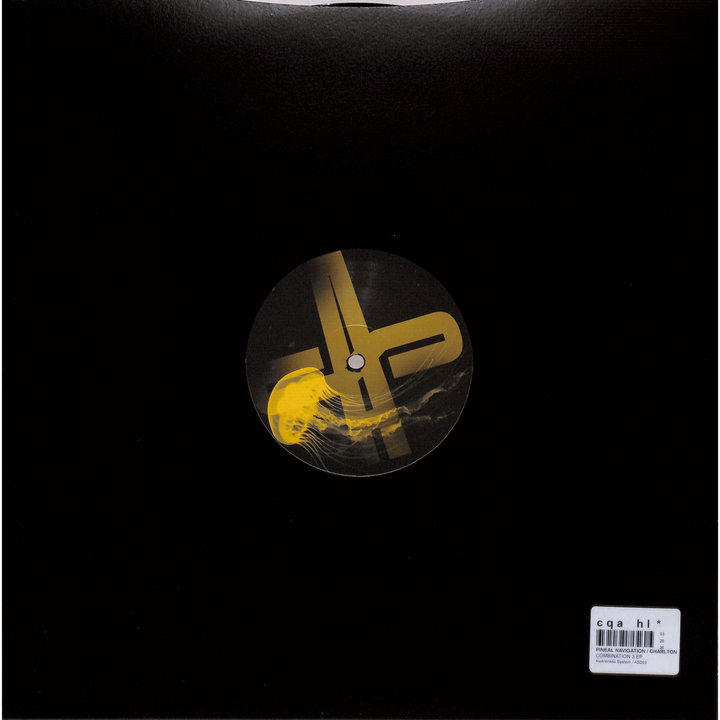 DBH Pineal Navigation Charlton vinyl record, Combination 3, showing the back cover with abstract artwork and track details.