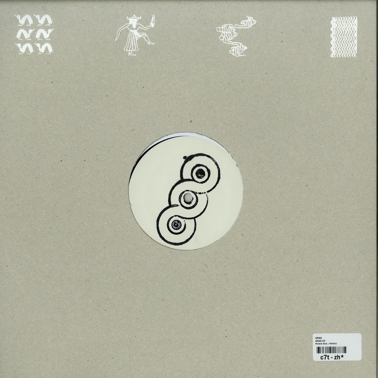 Second Hand GRAS EP vinyl record showing the back cover with artwork and track listing.