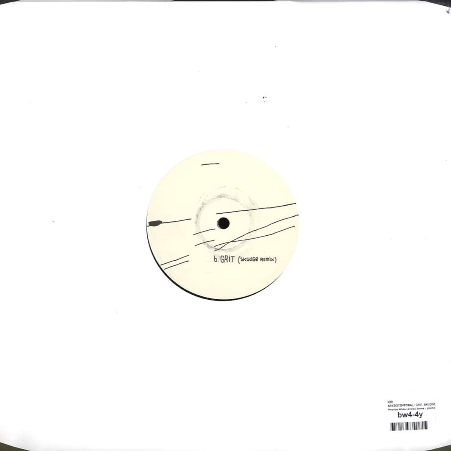 Second Hand IORI Skudge Spaciotemporal vinyl record with back cover artwork, featuring black vinyl and detailed label design.