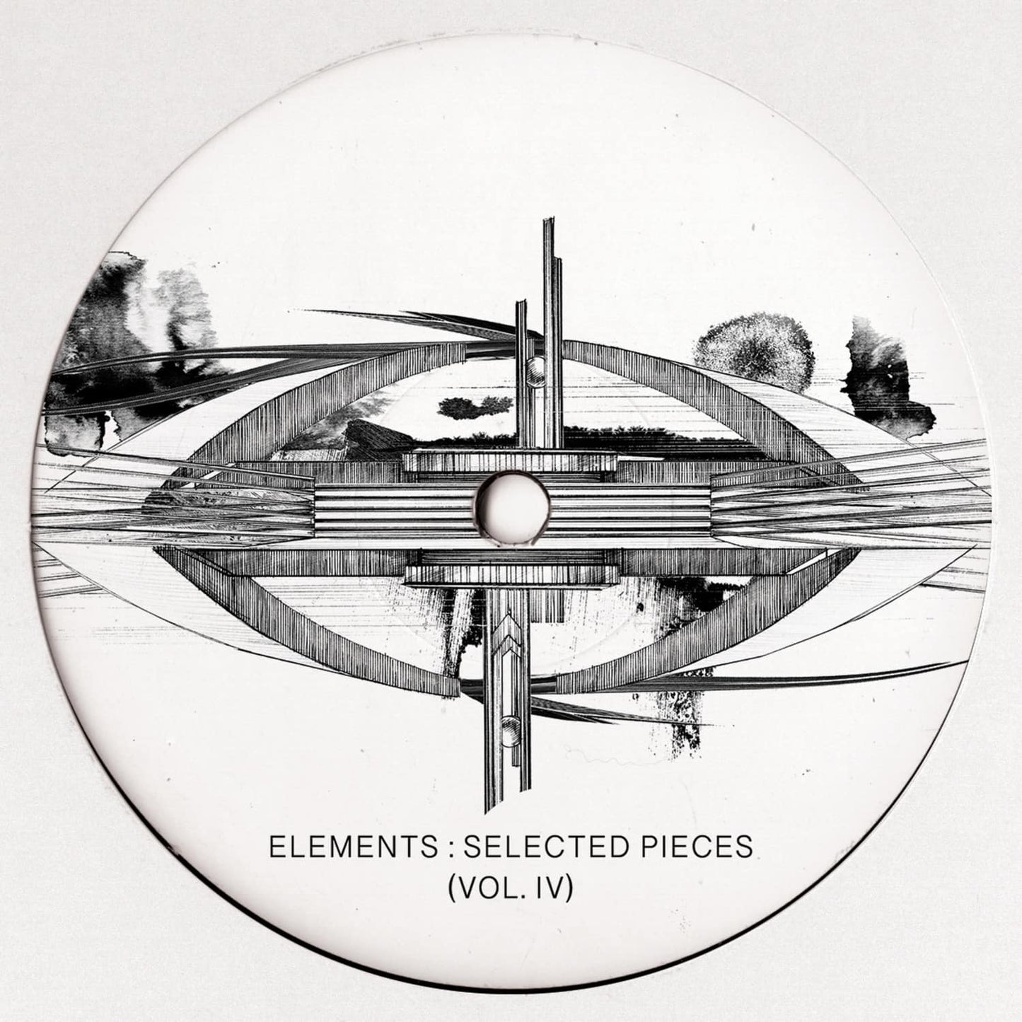 Decks vinyl record of KOLTER, TRAUMER, Josh Butler, and Hersey from Elements Selected Pieces Vol. 4, showing the back cover artwork.