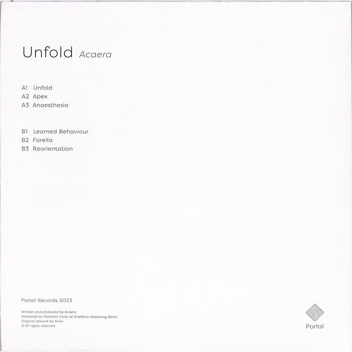 ACAERA – UNFOLD