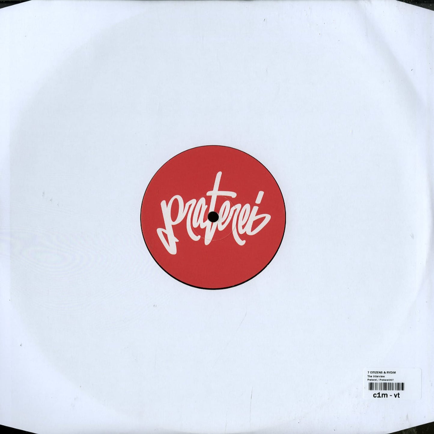 7 Citizens Rydim vinyl record by Decks with black and white cover art featuring abstract design and bold typography.