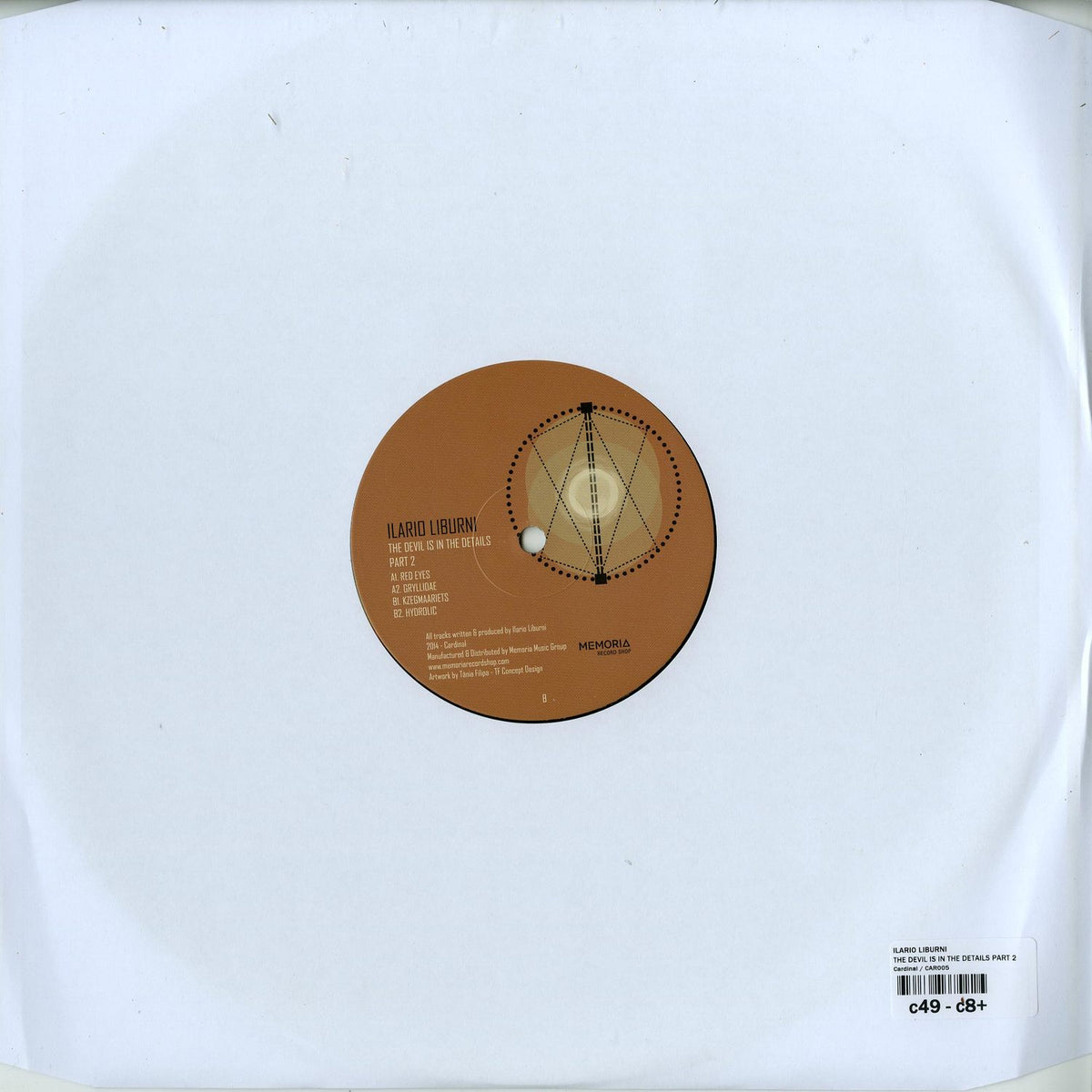 Second Hand vinyl record of ILARIO LIBURNI’s "The Devil Is in the Details Part 2" with back cover art visible.