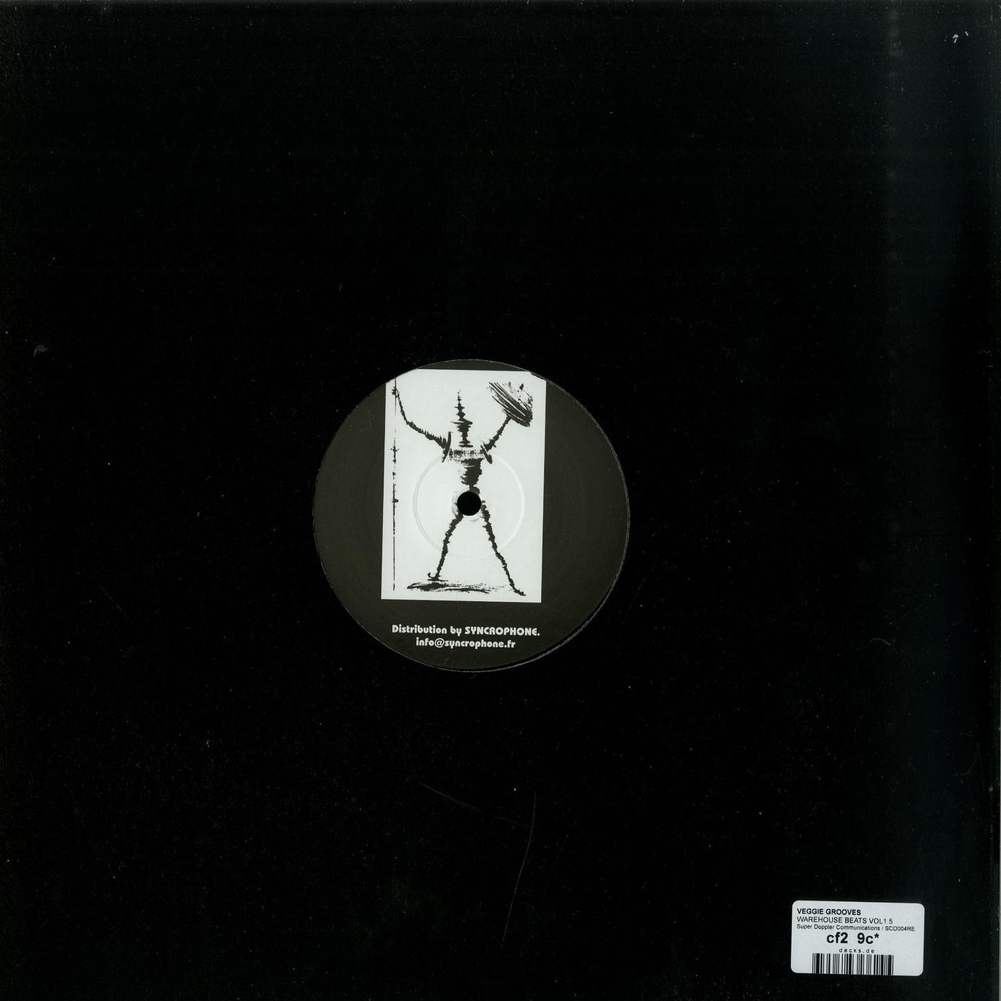 Back of a Second Hand vinyl record titled VEGGI GROOVES, HANI – JEEP WAREHOUSE BEATS VOLUME 1, showing the album cover artwork.