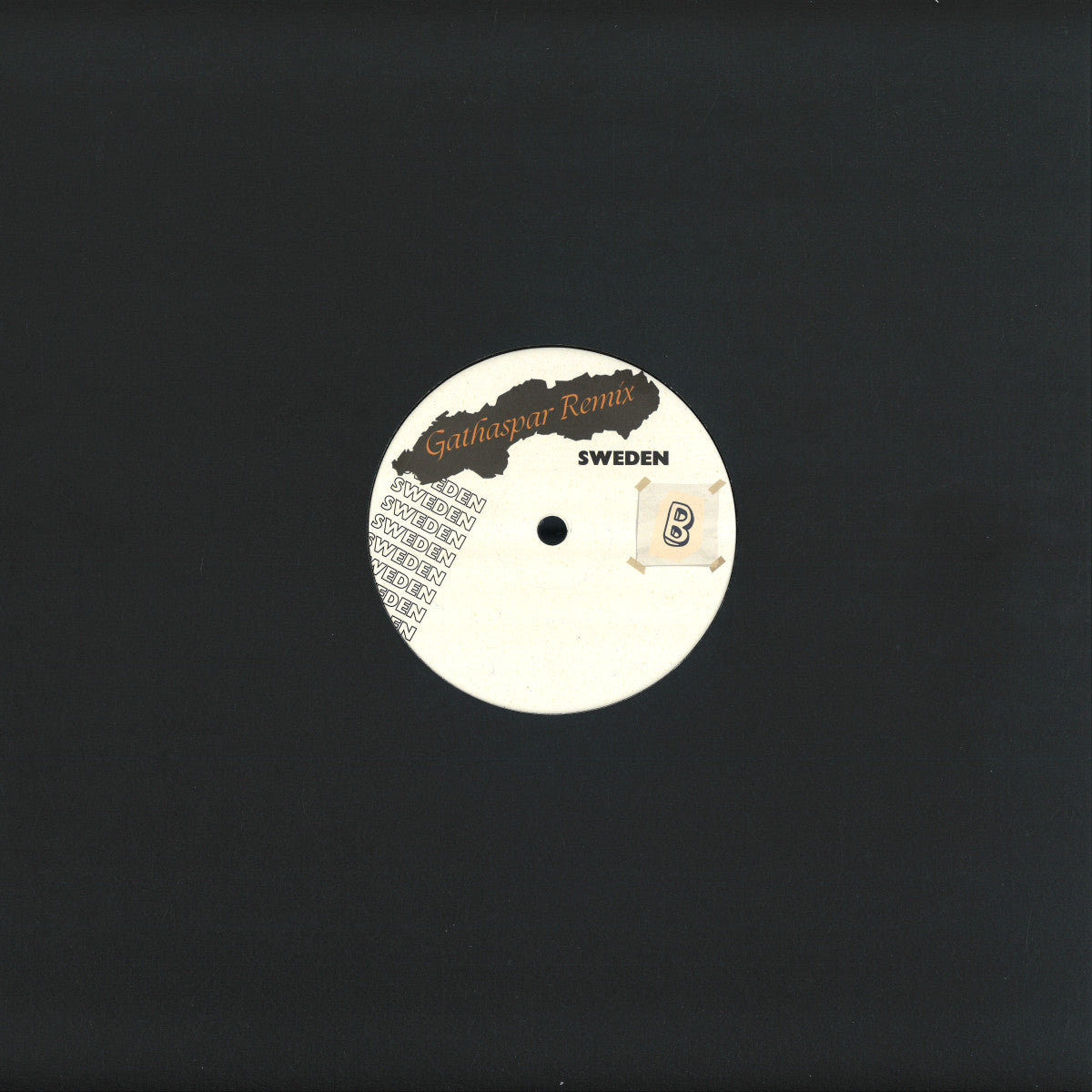 Sweden vinyl record by Larry & Kiddo from Vinyl Future, showing the back cover with track details and artwork.