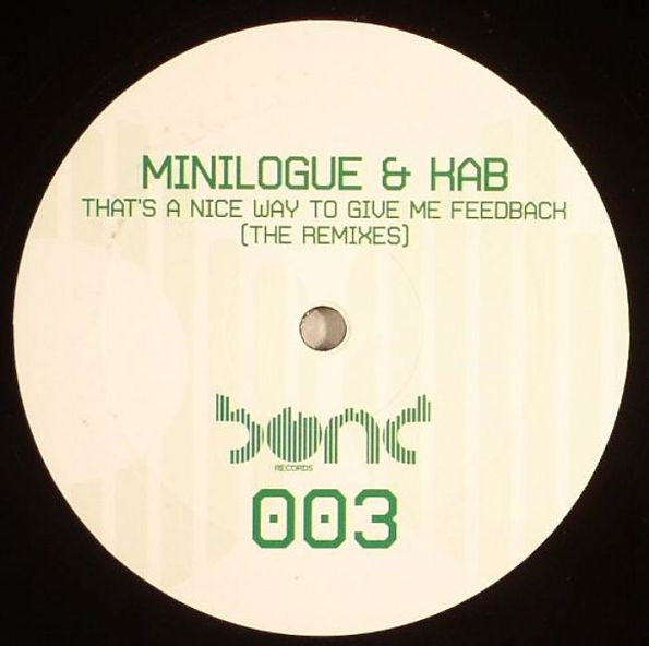 MINILOGUE & KAB – THAT’S A NICE WAY TO GIVE ME FEEDBACK (THE REMIXES)