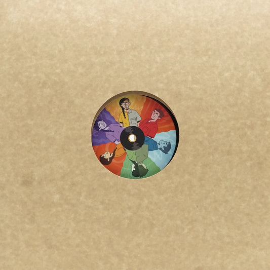 Triple Vision FEDO – HEY IT'S ME vinyl record, black disc with label, displayed on a turntable with album cover art visible.