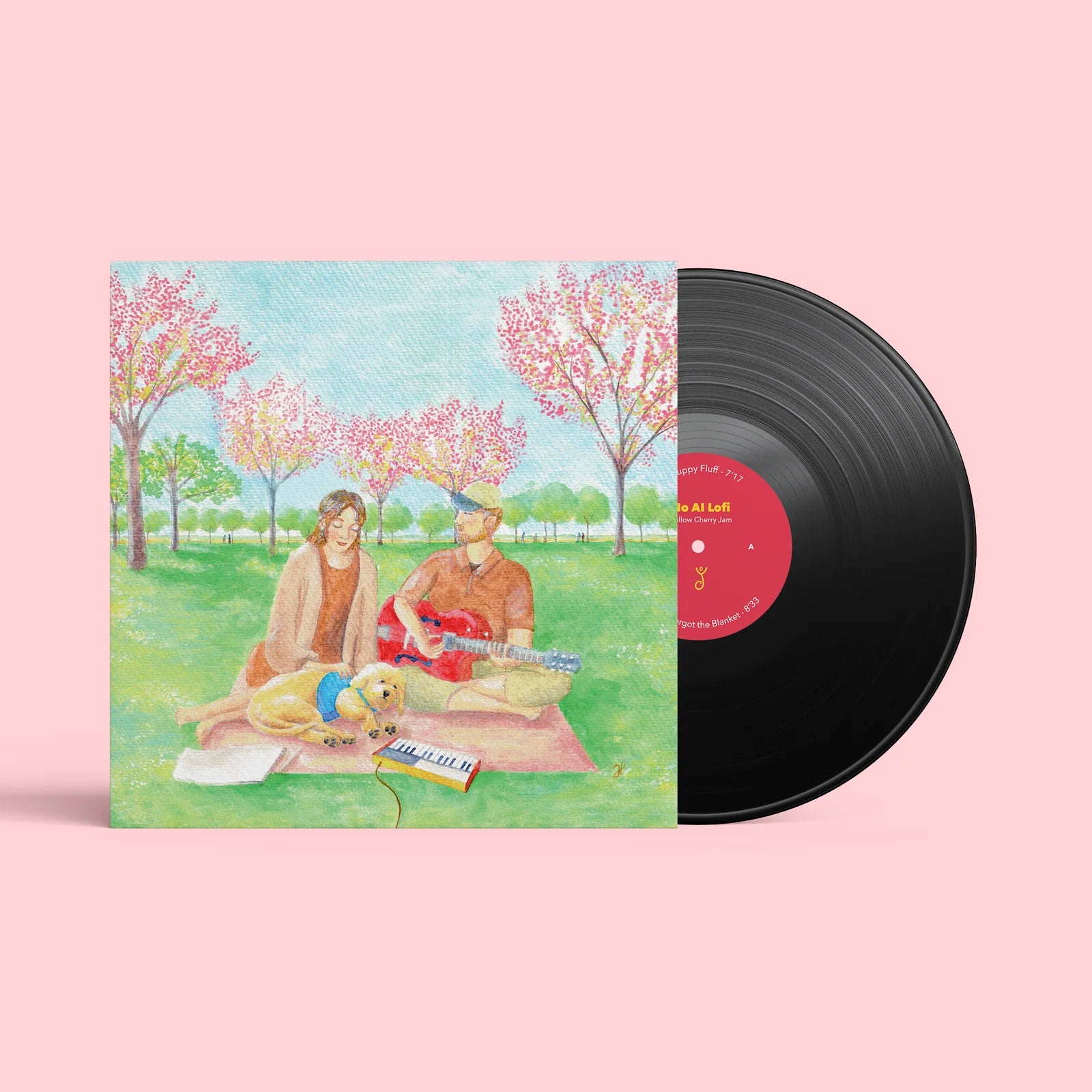 Yellow Cherry Jam Vinyl Record from Vinyl Vol.2, showing the album cover with vibrant yellow and cherry artwork.