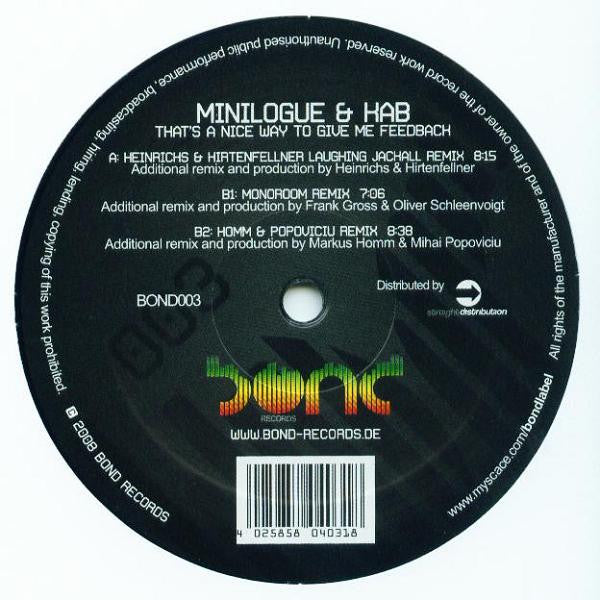 MINILOGUE & KAB – THAT’S A NICE WAY TO GIVE ME FEEDBACK (THE REMIXES)