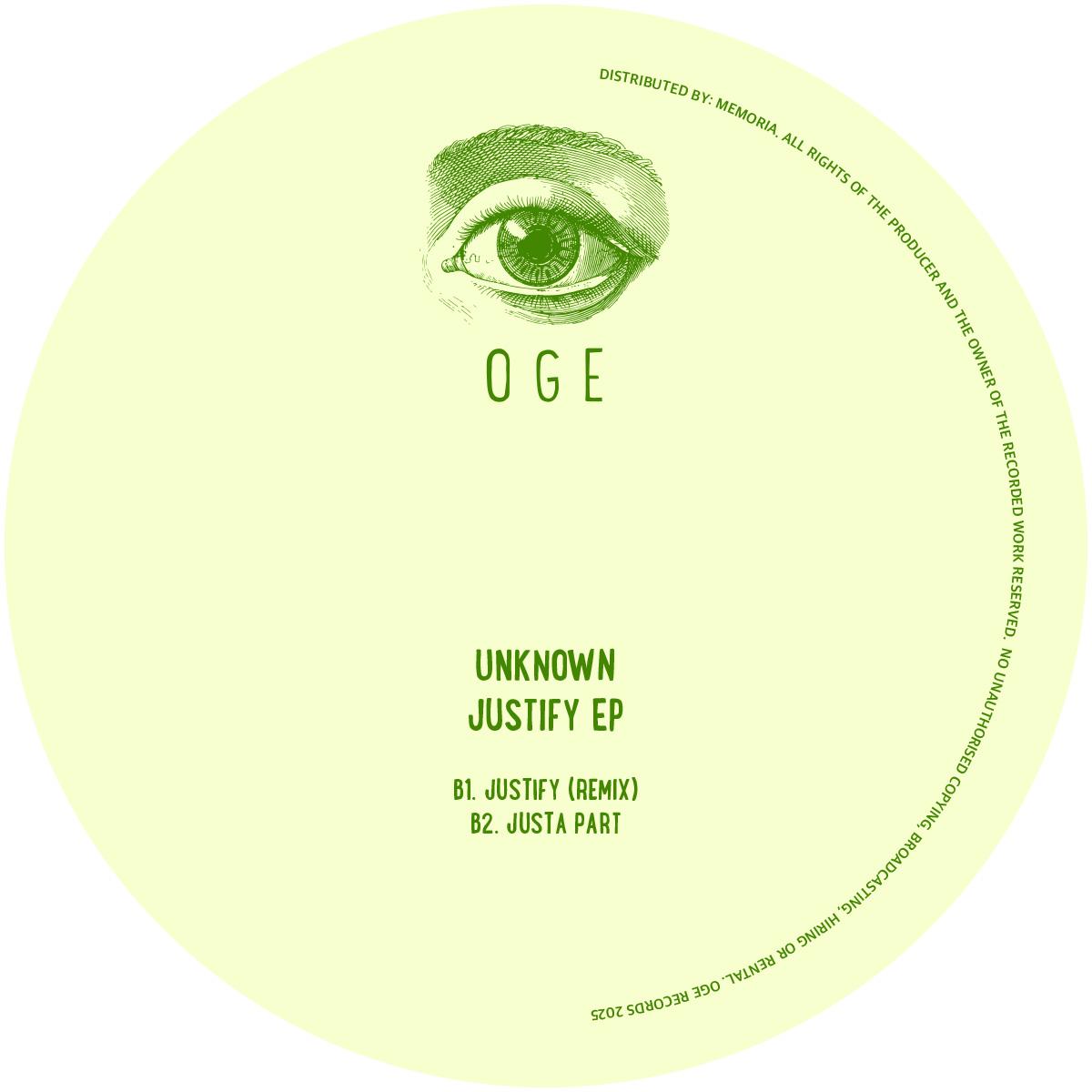 UNKNOWN ARTIST – JUSTIFY EP