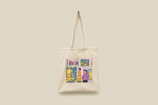 Chippy Chasers Tote 03 featuring a colorful design, perfect for carrying everyday essentials.