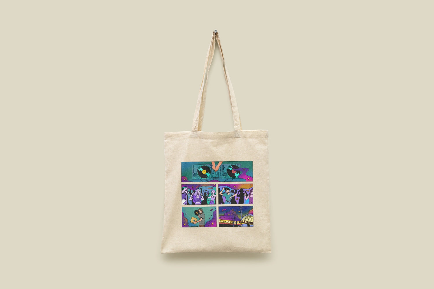 Chippy Chasers Tote 14 featuring a colorful design and sturdy handles, perfect for everyday use.