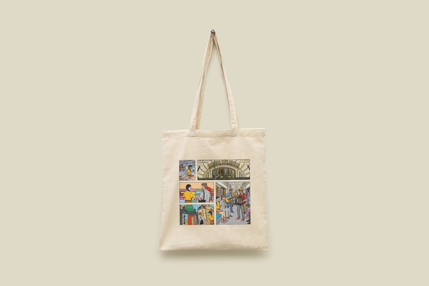 Chippy Chasers Tote 27 featuring a colorful design and sturdy handles, ideal for everyday use or shopping.
