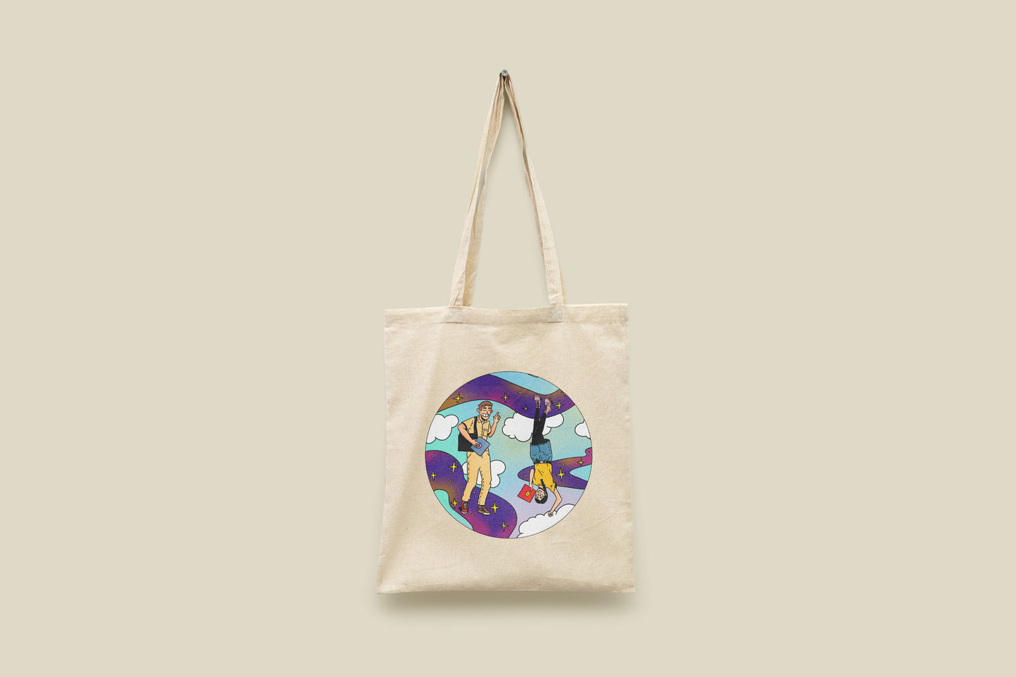Chippy Chasers tote bag featuring a colorful design, perfect for carrying daily essentials.