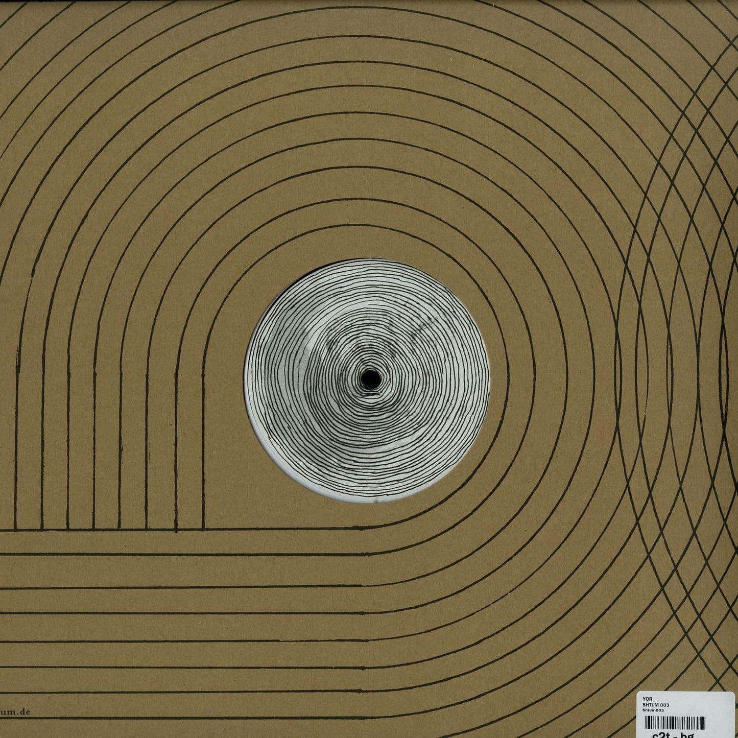 Second Hand YØR SHTUM 003 vinyl record with colorful abstract cover art on a dark background.