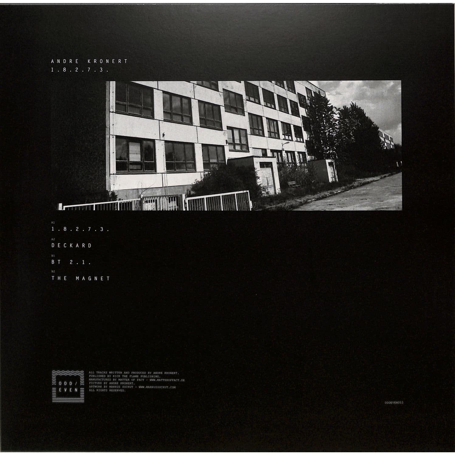 Decks vinyl record by Andre Kronert, side B image showing the black vinyl disc with label details.