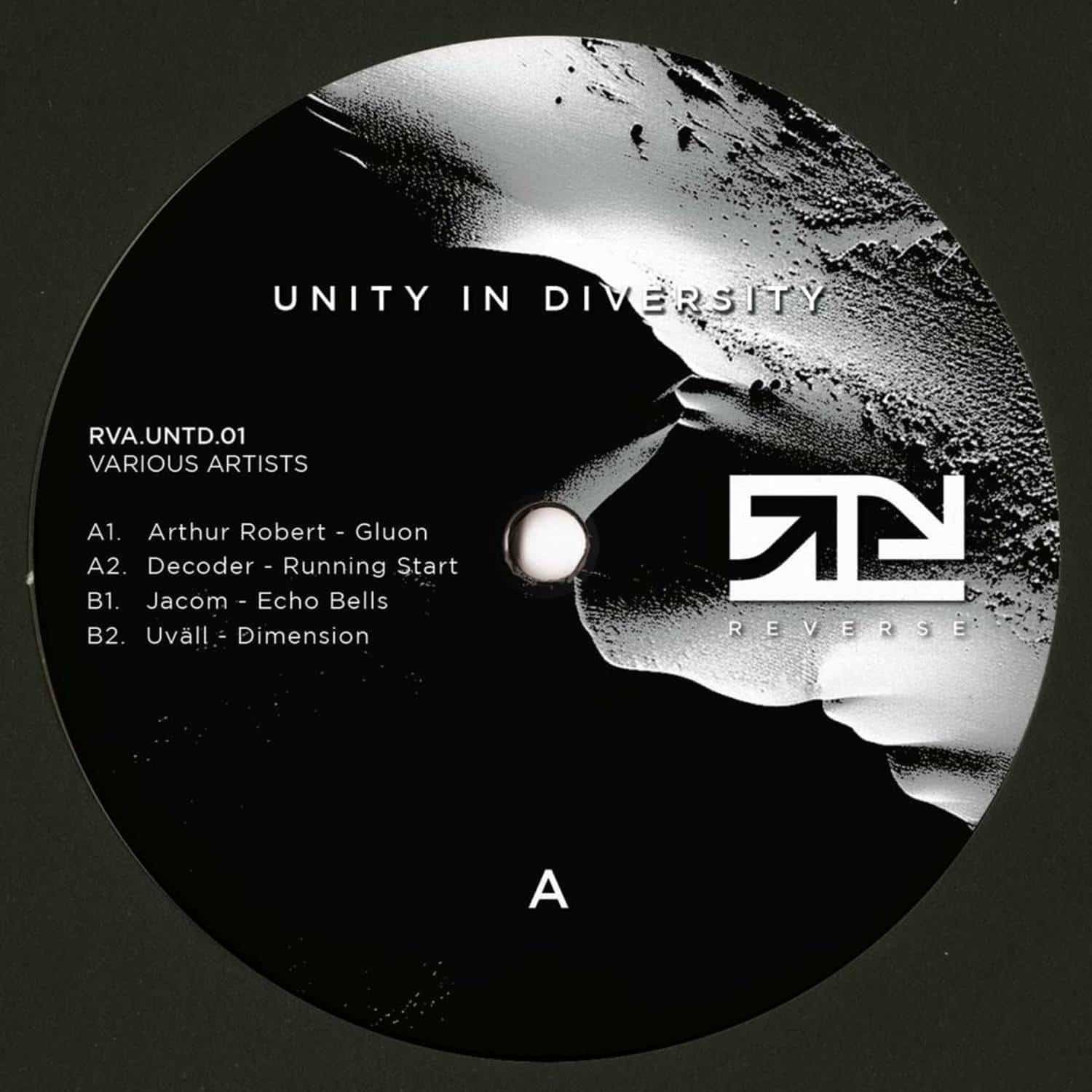 Decks vinyl record by Arthur Robert titled "Decoder, Jacom, UVÄLL – Unity in Diversity 01" featuring colorful album cover art.