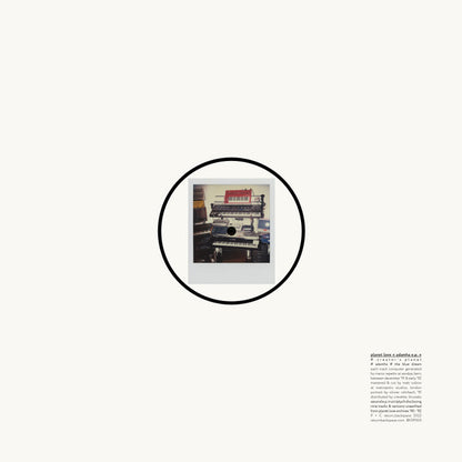 Back cover of Planet Love Adamha E.P. vinyl record featuring artistic graphic design and album details.