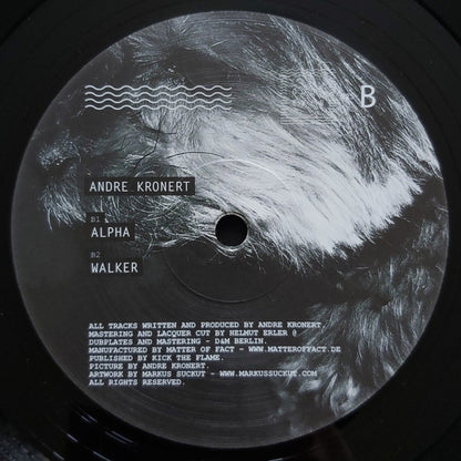 Decks vinyl record by André Kronert titled "No One Ever Told Me" shown with the back cover featuring artwork and track details.