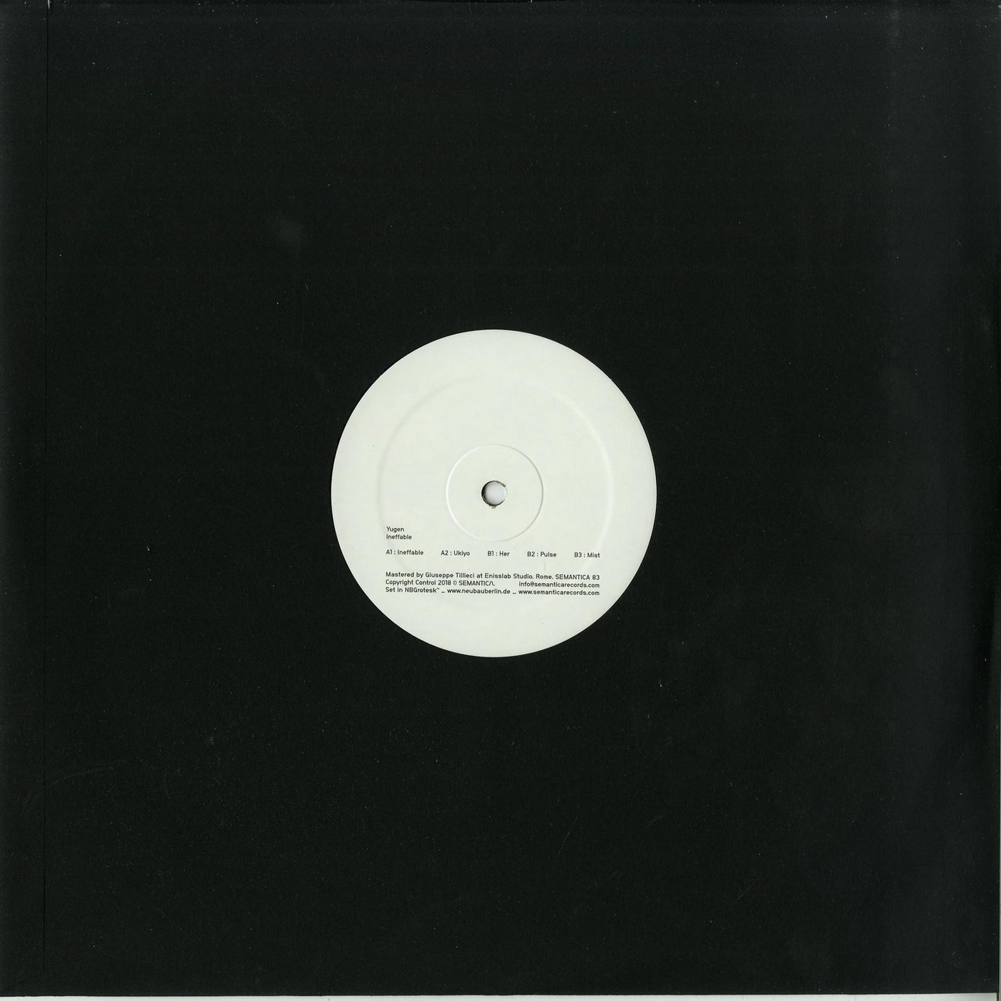 Second Hand YUGEN – INEFFABLE vinyl record with colorful abstract album cover artwork.