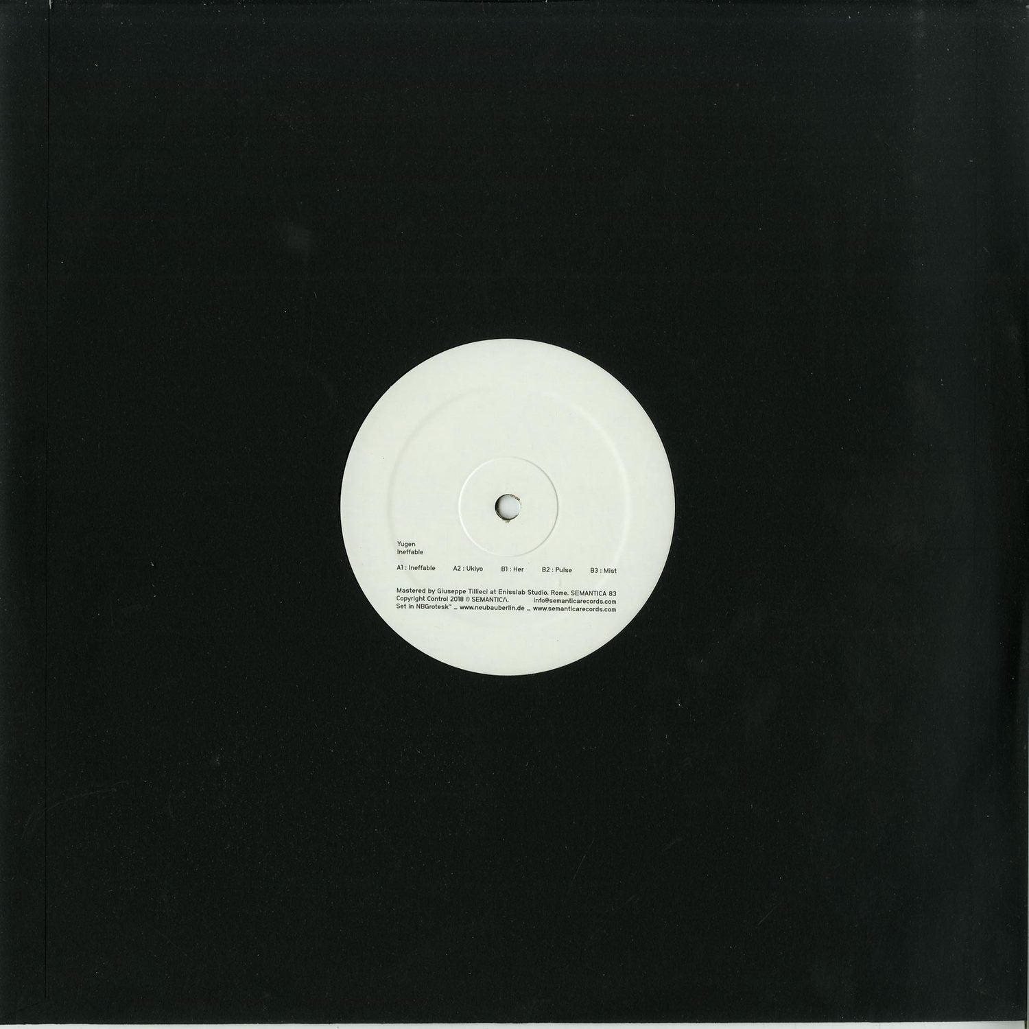 Second Hand YUGEN – INEFFABLE vinyl record with colorful abstract album cover artwork.