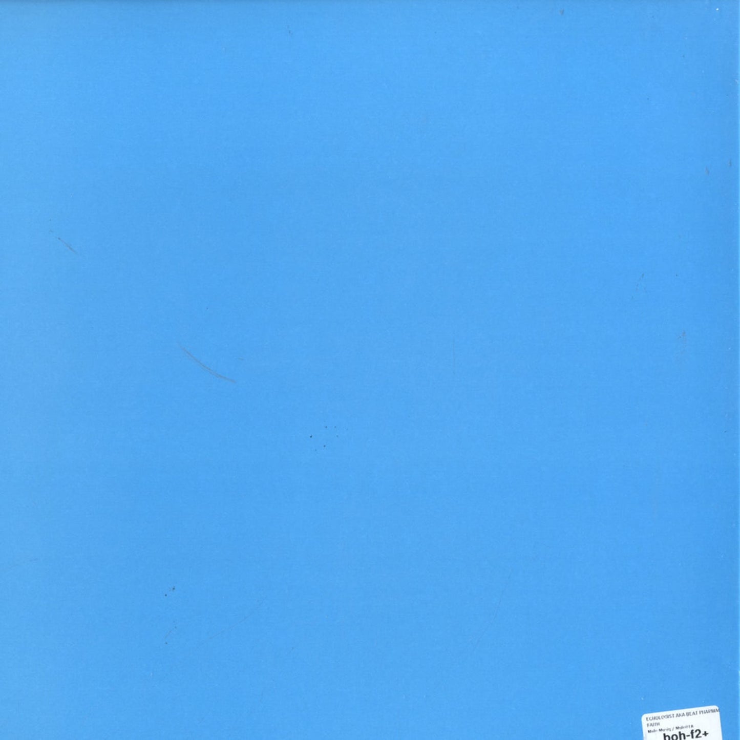 Second Hand ECHOLOGIST – FAITH vinyl record showing the back cover design with artwork and track information.