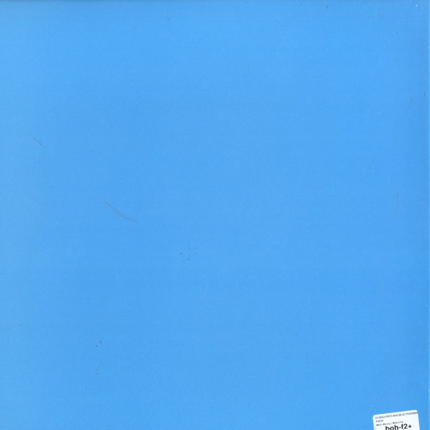 Second Hand ECHOLOGIST – FAITH vinyl record showing the back cover design with artwork and track information.