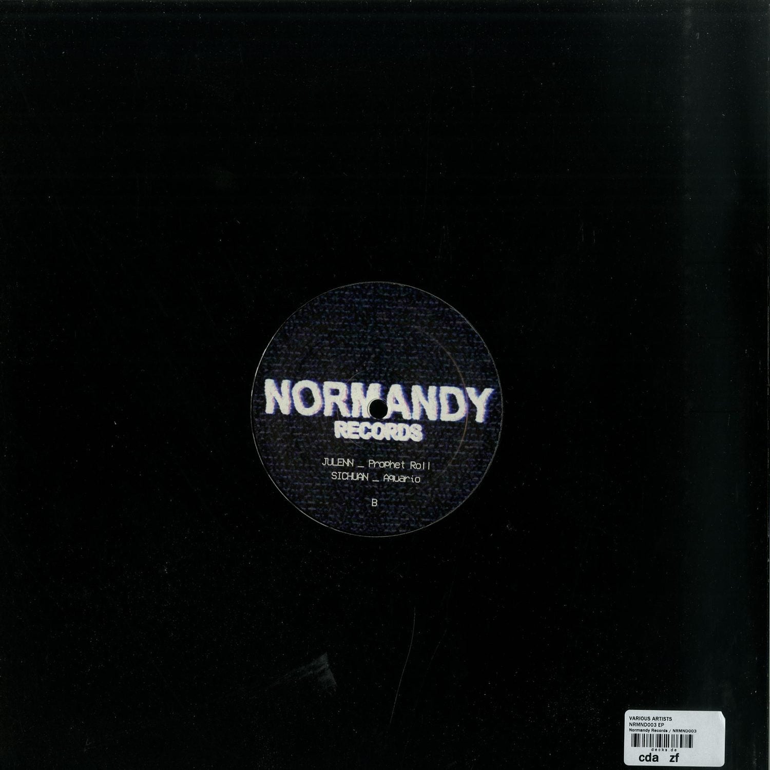 Syncrophone vinyl record of R.M. District 9 by Julenn, Sichuan, showing the back cover with artwork and track details.