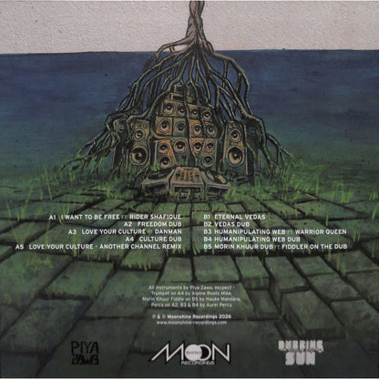 Triple Vision vinyl record of Dubbing Sun & Piyazawa, Another Channel by Eternal Works with a black and white back cover design.
