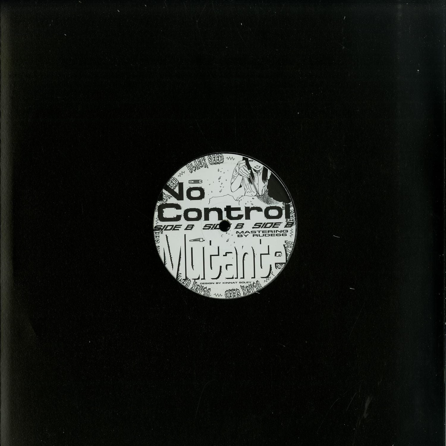 Back of Second Hand BLACK SEED vinyl record by DIRTYBOX, showing the black vinyl and record label details.