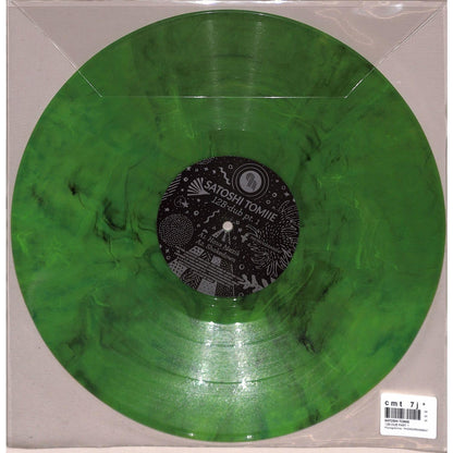 Vinyl record by Satoshi Tomiie titled "12B- DUB PT.1" from Syncrophone, showing the back cover with artwork and track details.