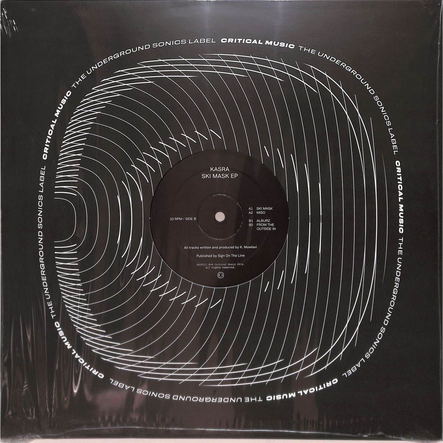 Triple Vision KASRA vinyl record with colorful cover art, featuring the Ski Mask EP design and back cover details.