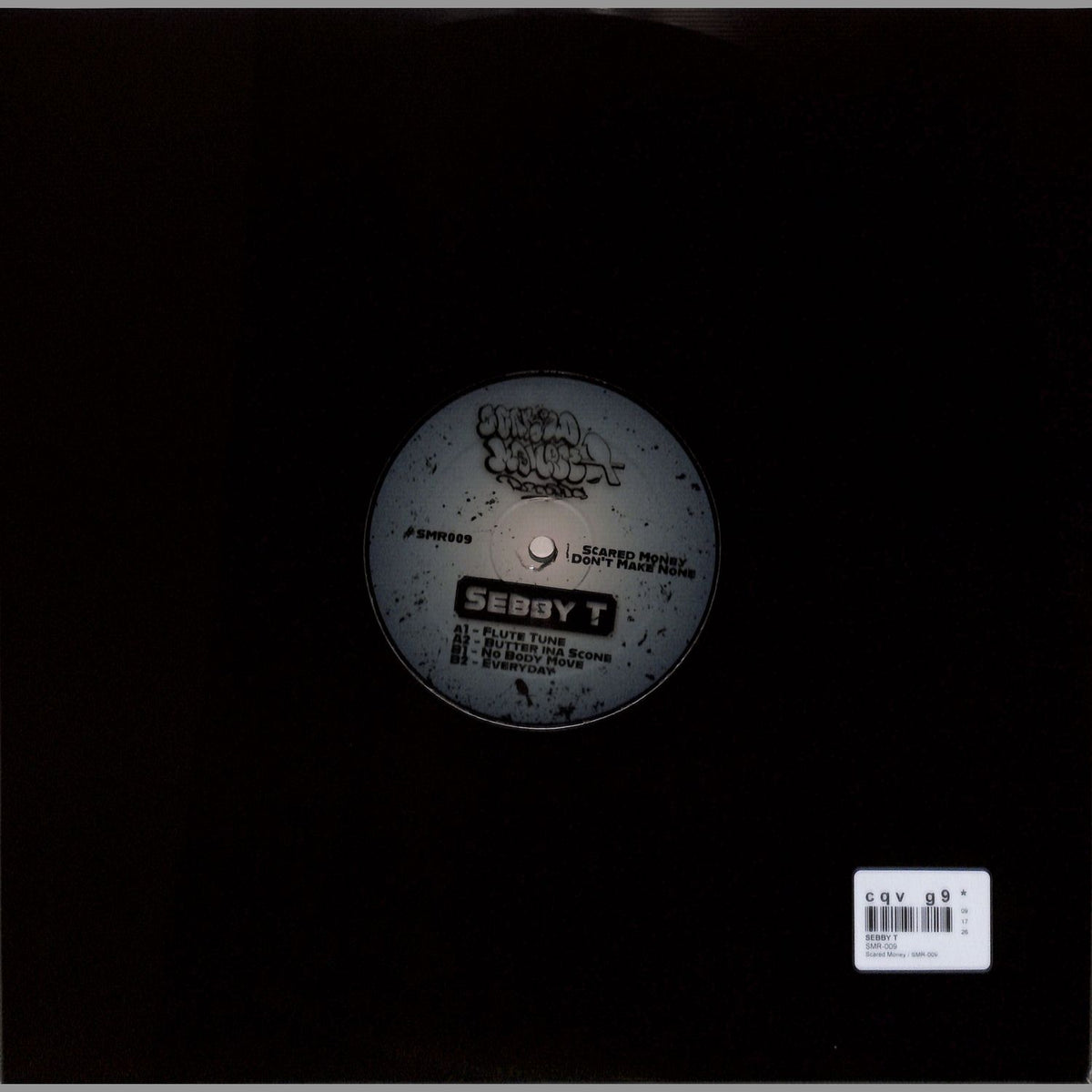 Triple Vision SEBBY T SMR009 vinyl record back cover featuring colorful abstract artwork and track information.
