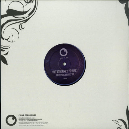 Triple Vision Vanguard Project Cockroach Curry EP vinyl record with back cover art and track details.