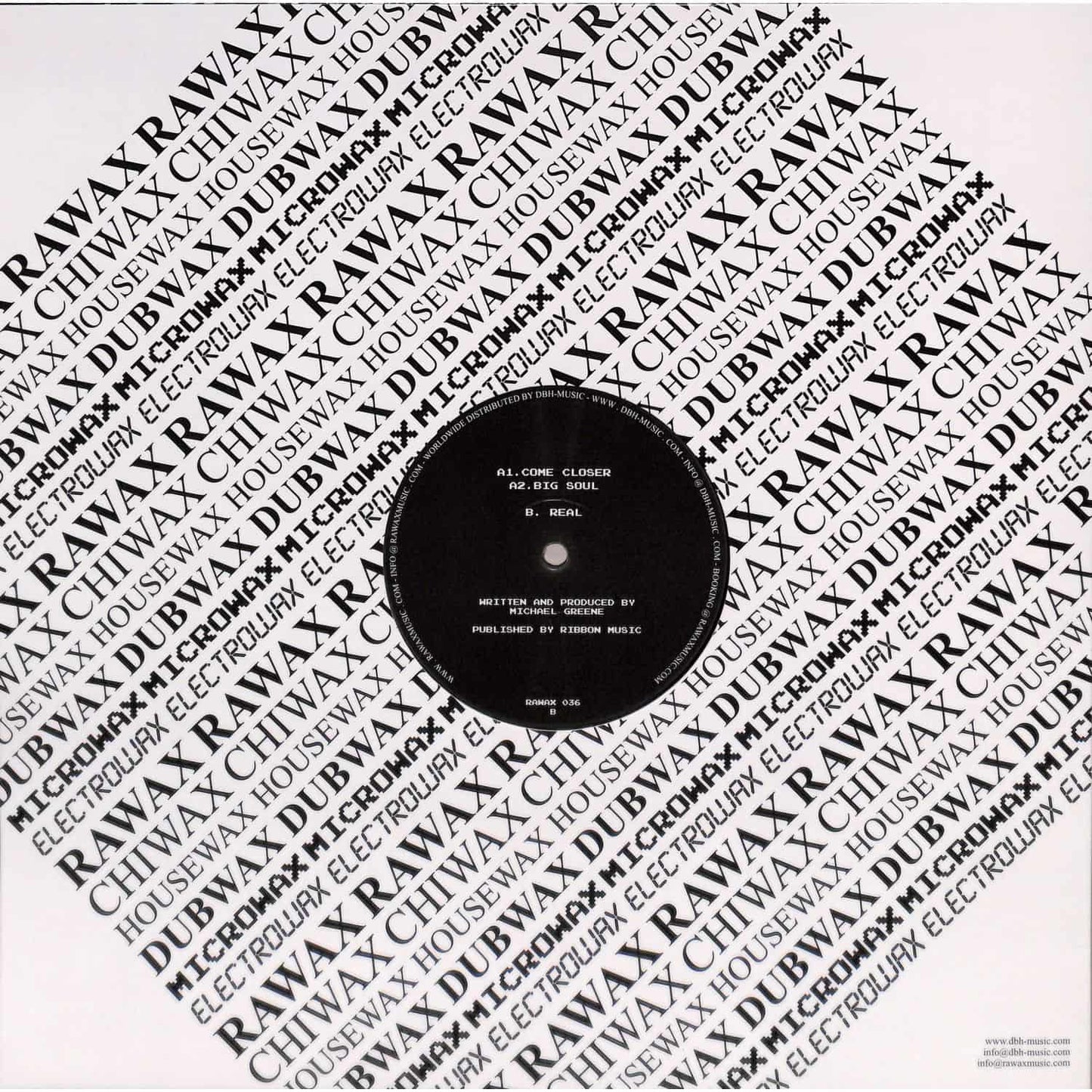 Back of DBH FORT ROMEAU Come Closer EP vinyl record, showing the black vinyl and label design in a protective sleeve.